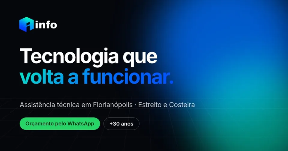 Página inicial do site da Info Informática feito pela Genesis